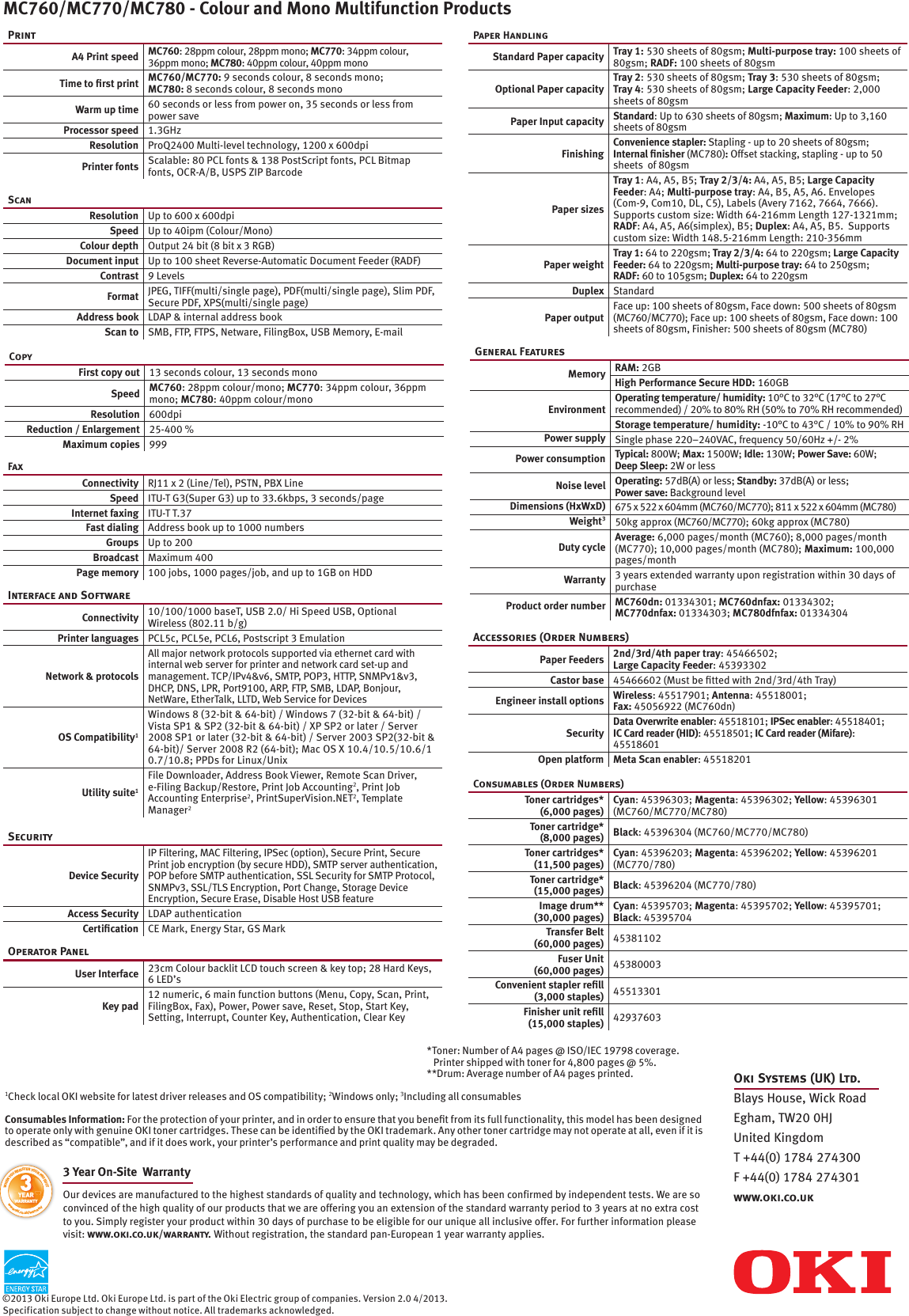 Page 2 of 2 - Mc760Dn User Manual