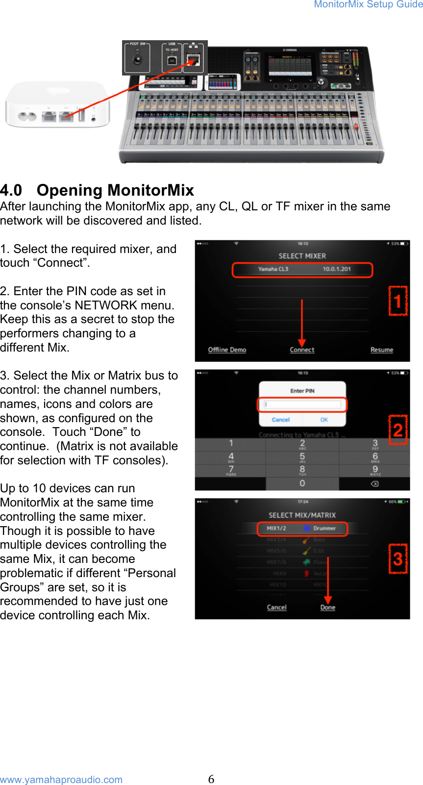 Page 6 of 8 - MonitorMix V1.1.0 Setup Guide [1.7MB] Monitor Mix V110 En
