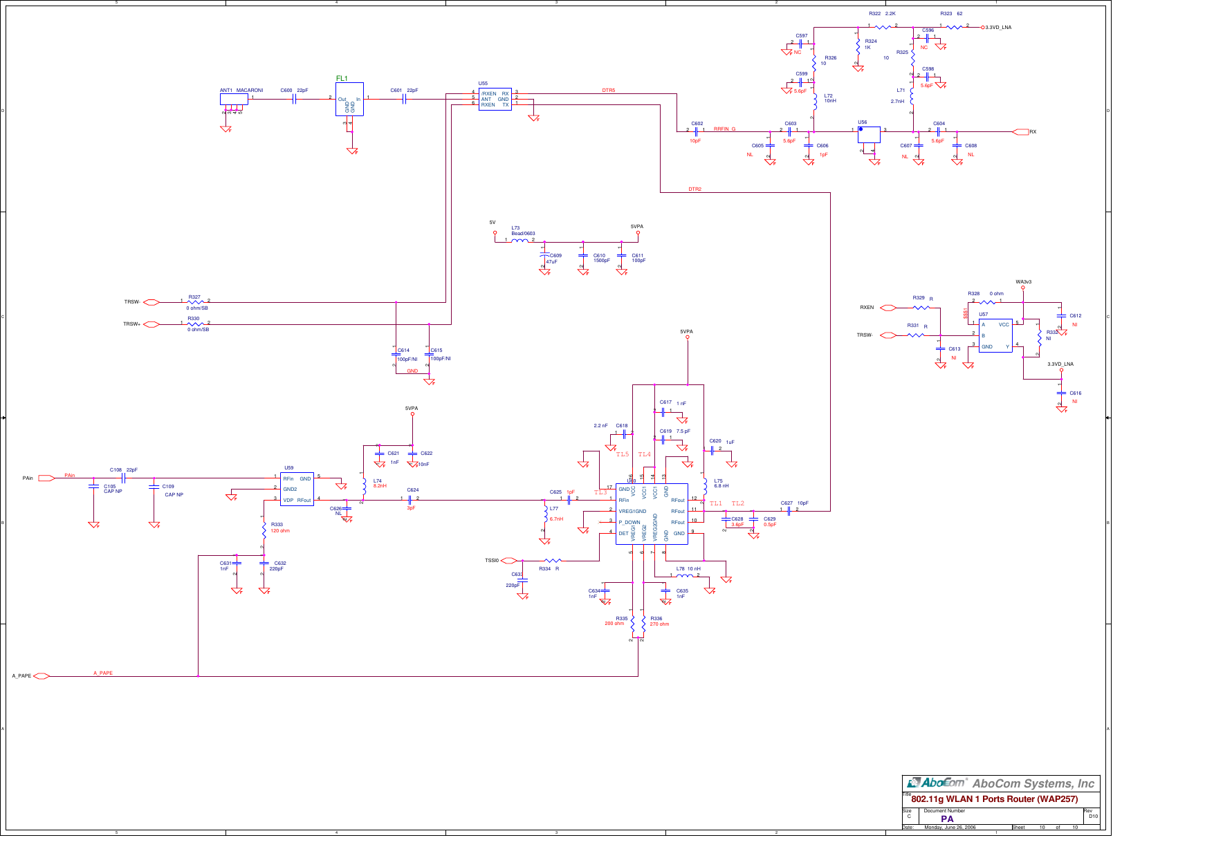 Page 10 of 10 - Wap257d10t  MQ4WAP257 Circuit Diagram