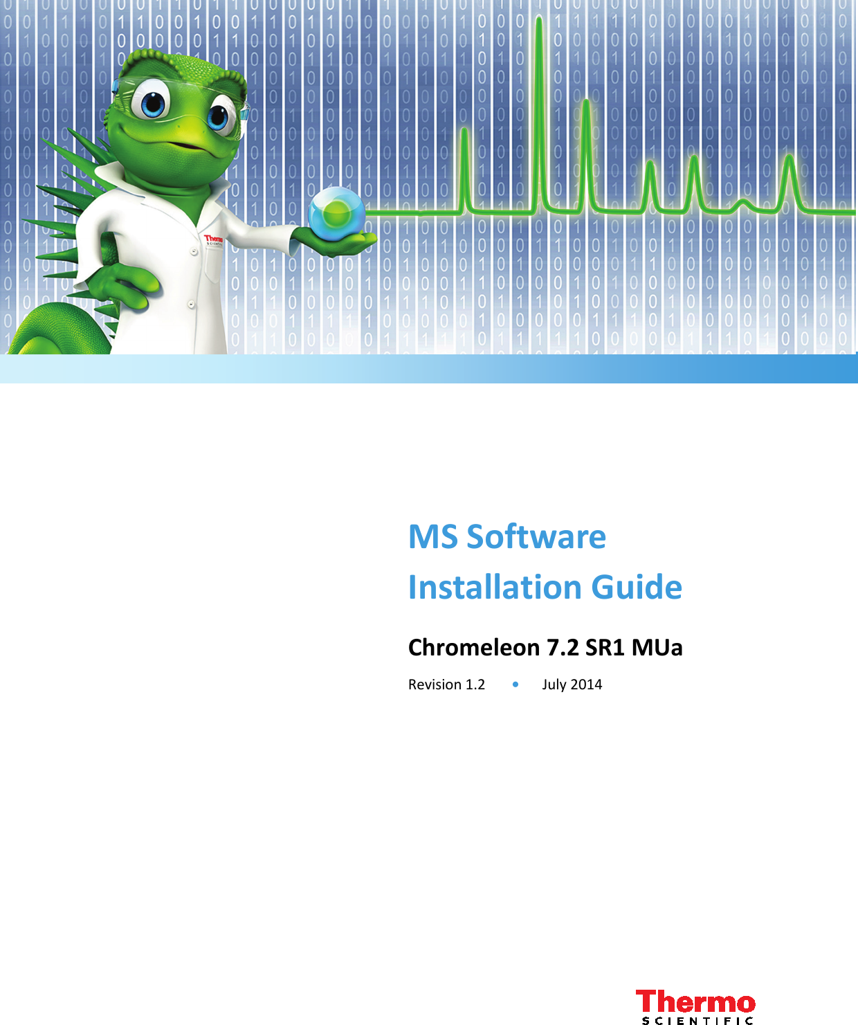 MS Software Installation Guide Chromeleon 7.2 SR1
