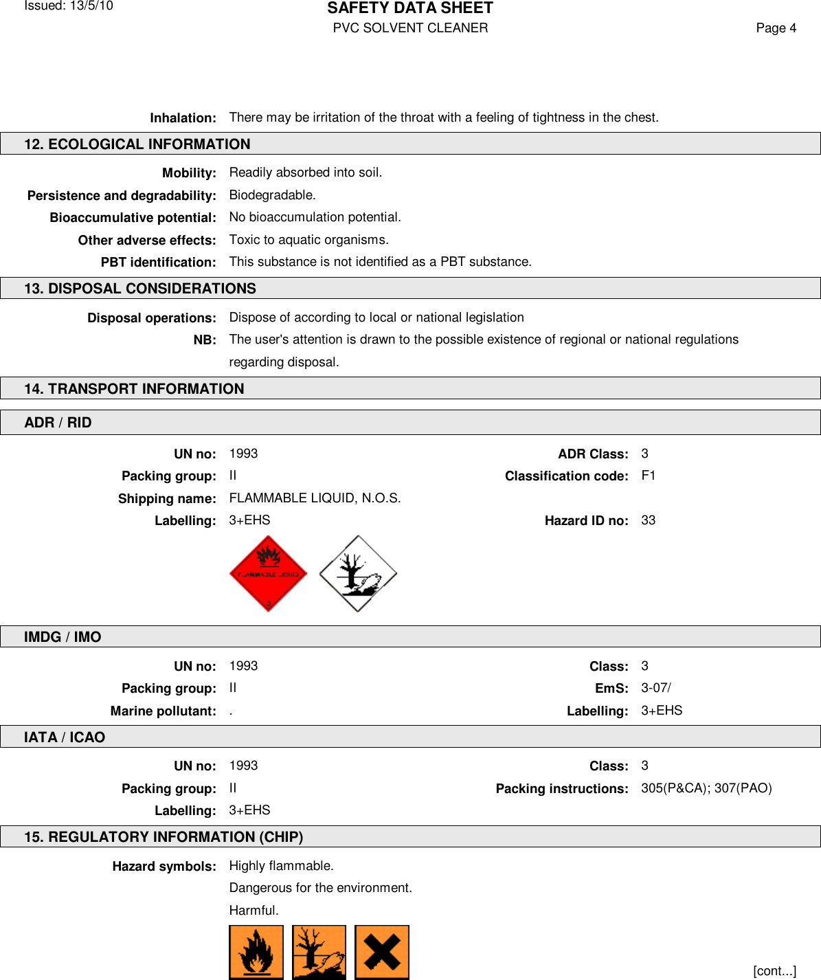 Page 4 of 5 - MSDS Pvcu Solvent Cleaner