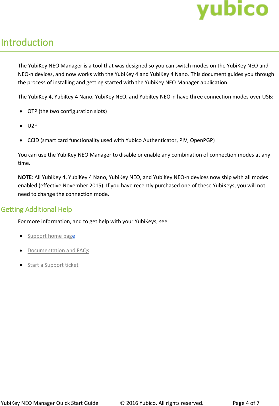 Page 4 of 7 - YubiKey NEO Manager Quick Start Guide NEO-Manager-Quick-Start-Guide