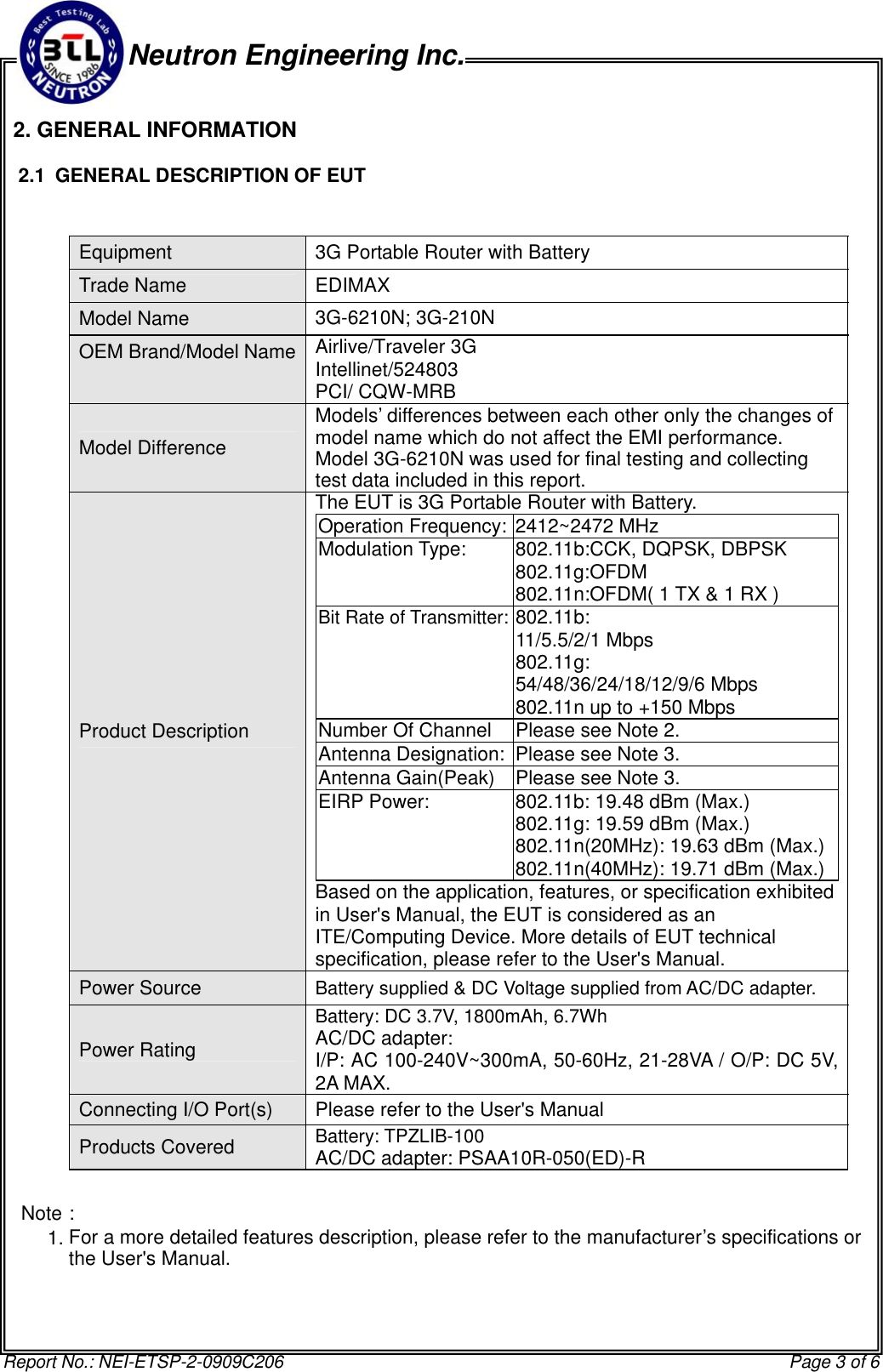 Page 3 of 6 - NEI-ETSP-2-0909C206