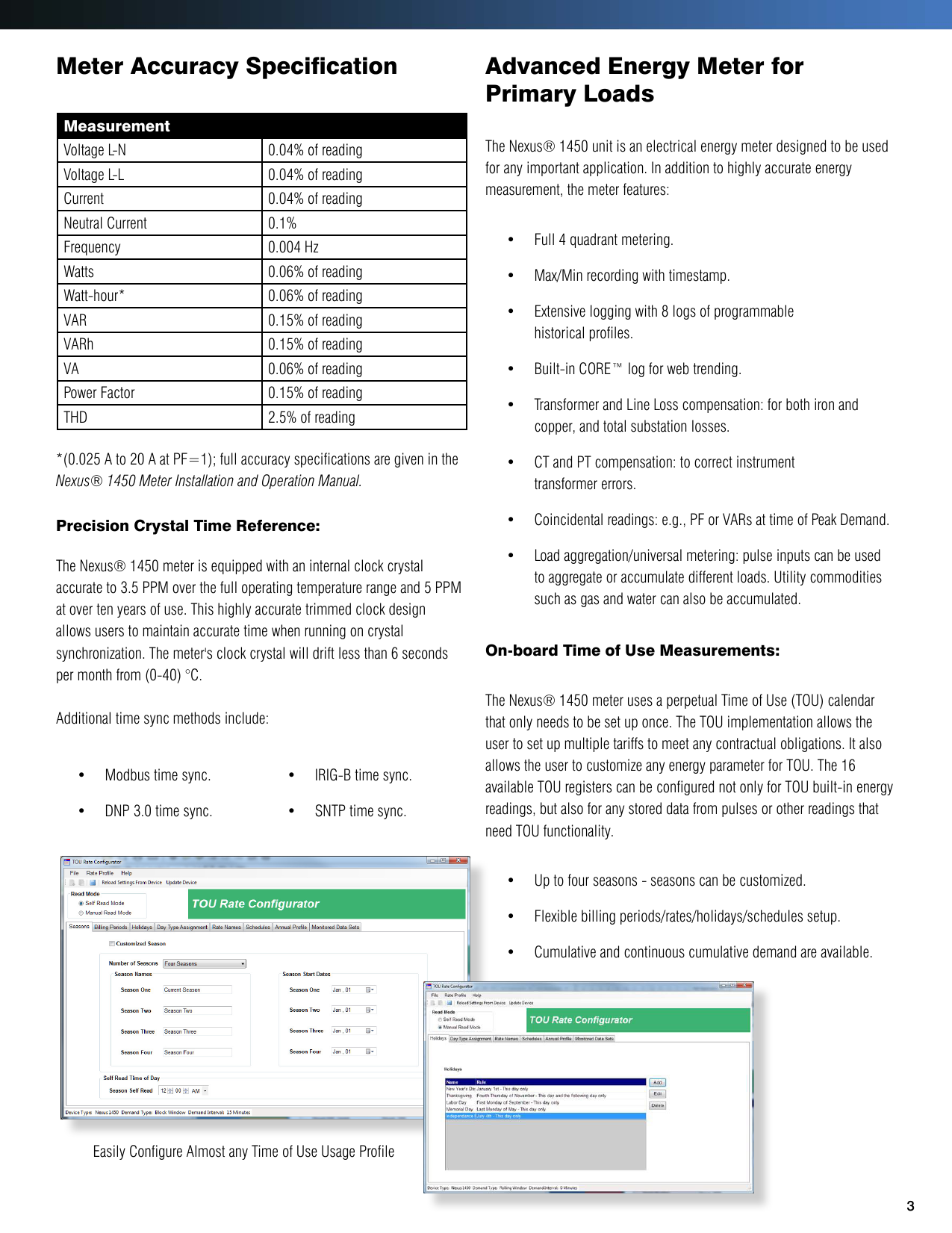 Page 3 of 12 - Nexus 1450 Meter Brochure V.1.02 Nexus-1450-Energy-Meter-Brochure E171702