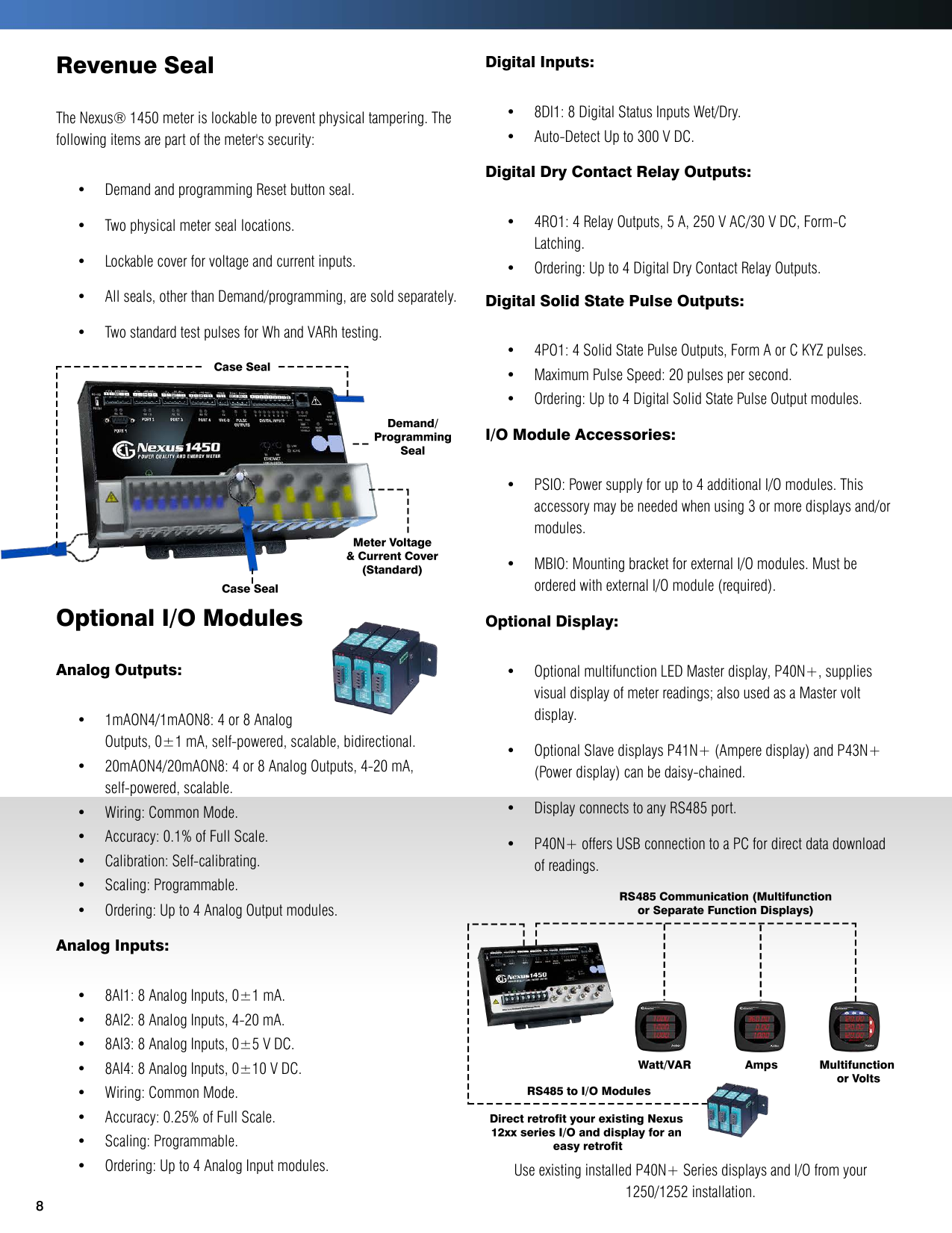 Page 8 of 12 - Nexus 1450 Meter Brochure V.1.02 Nexus-1450-Energy-Meter-Brochure E171702