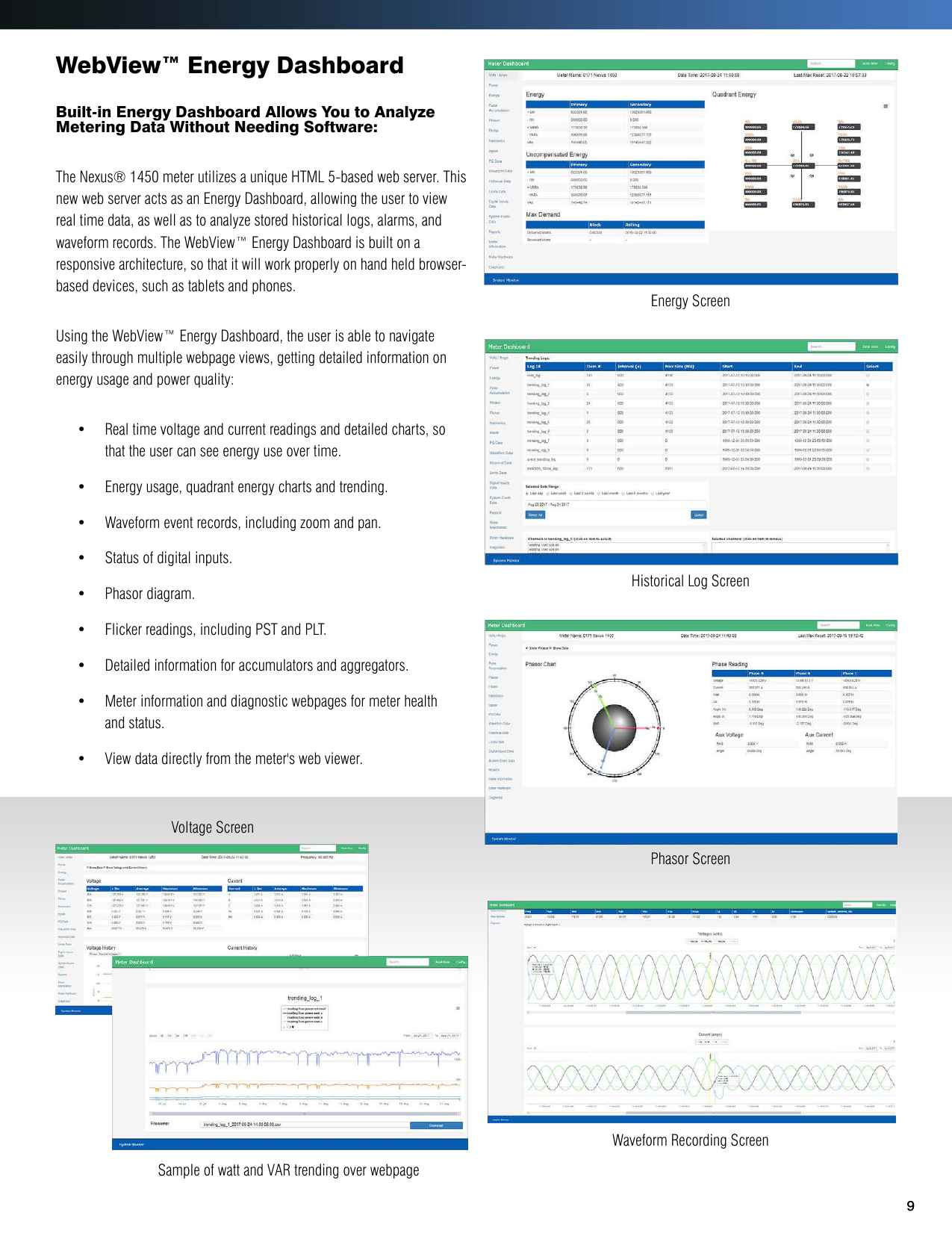 Page 9 of 12 - Nexus 1450 Meter Brochure V.1.02 Nexus-1450-Energy-Meter-Brochure E171702