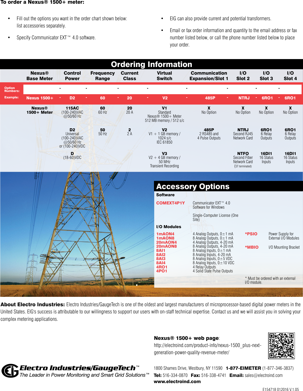 Page 12 of 12 - Nexus 1500+ Power Quality Meter Brochure V.1.05 E154718 1500