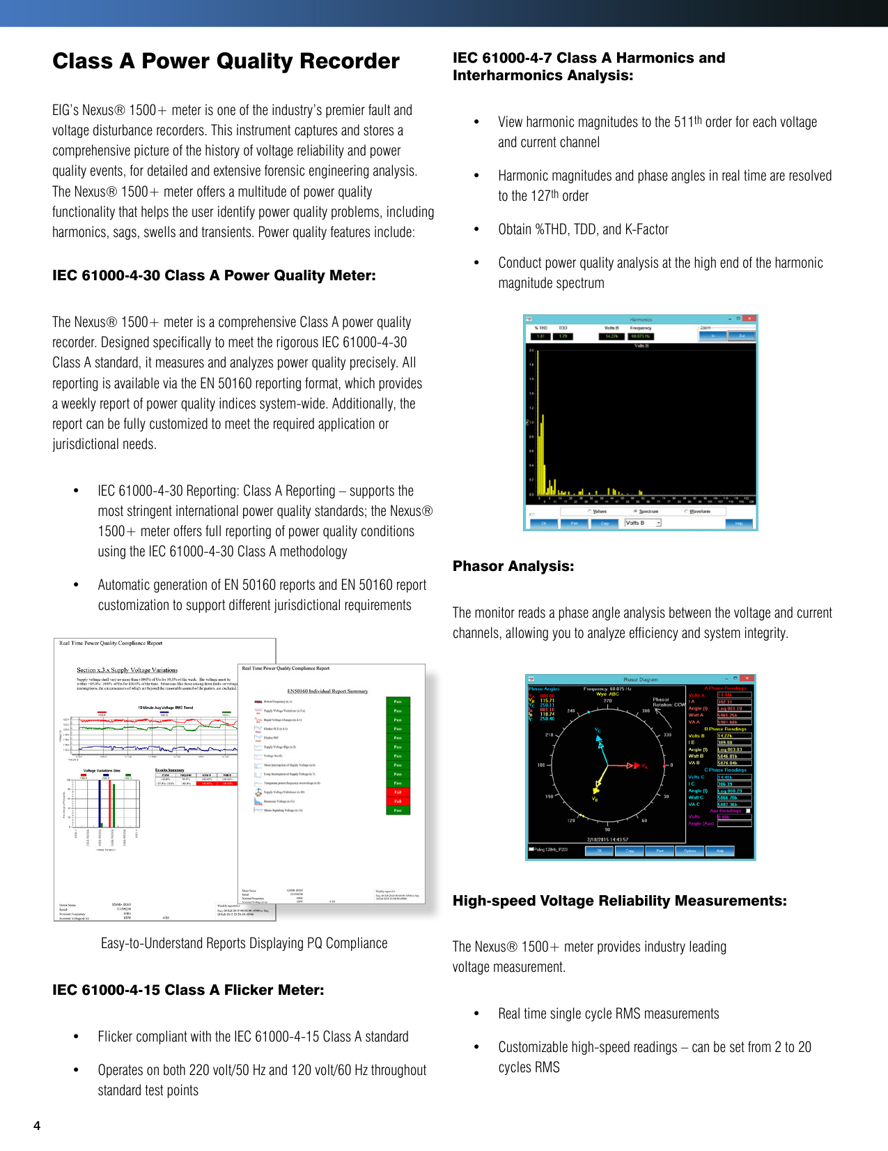 Page 4 of 12 - Nexus 1500+ Power Quality Meter Brochure V.1.05 E154718 1500