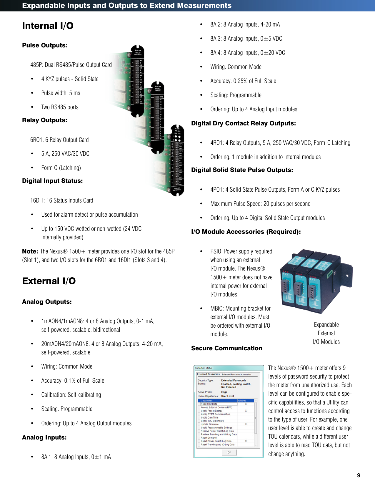 Page 9 of 12 - Nexus 1500+ Power Quality Meter Brochure V.1.05 E154718 1500