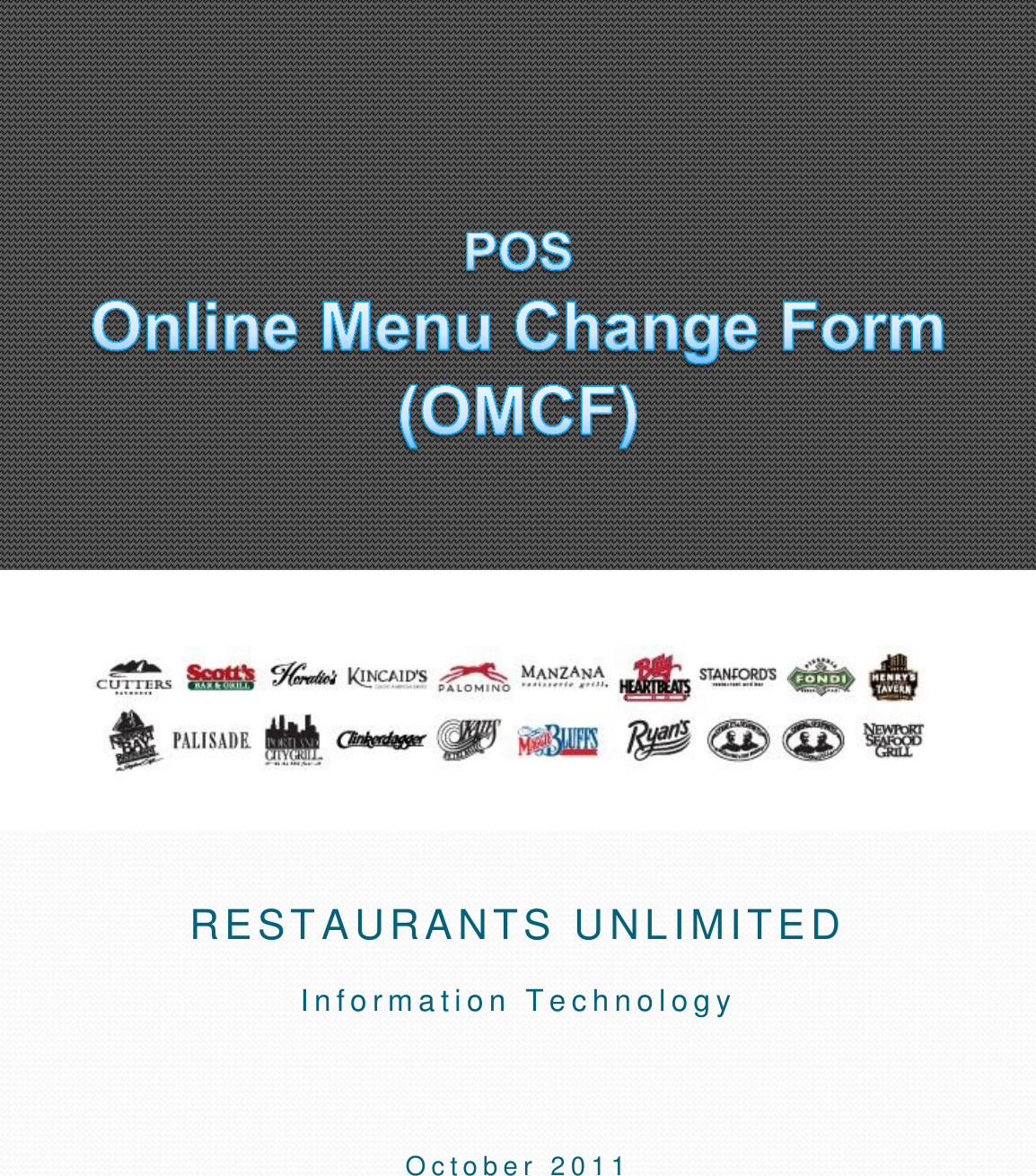 Page 1 of 12 - OMCF User Instructions
