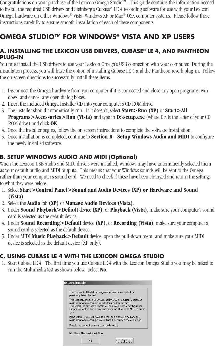 Page 2 of 6 - Lexicon Omega Install Guide Original