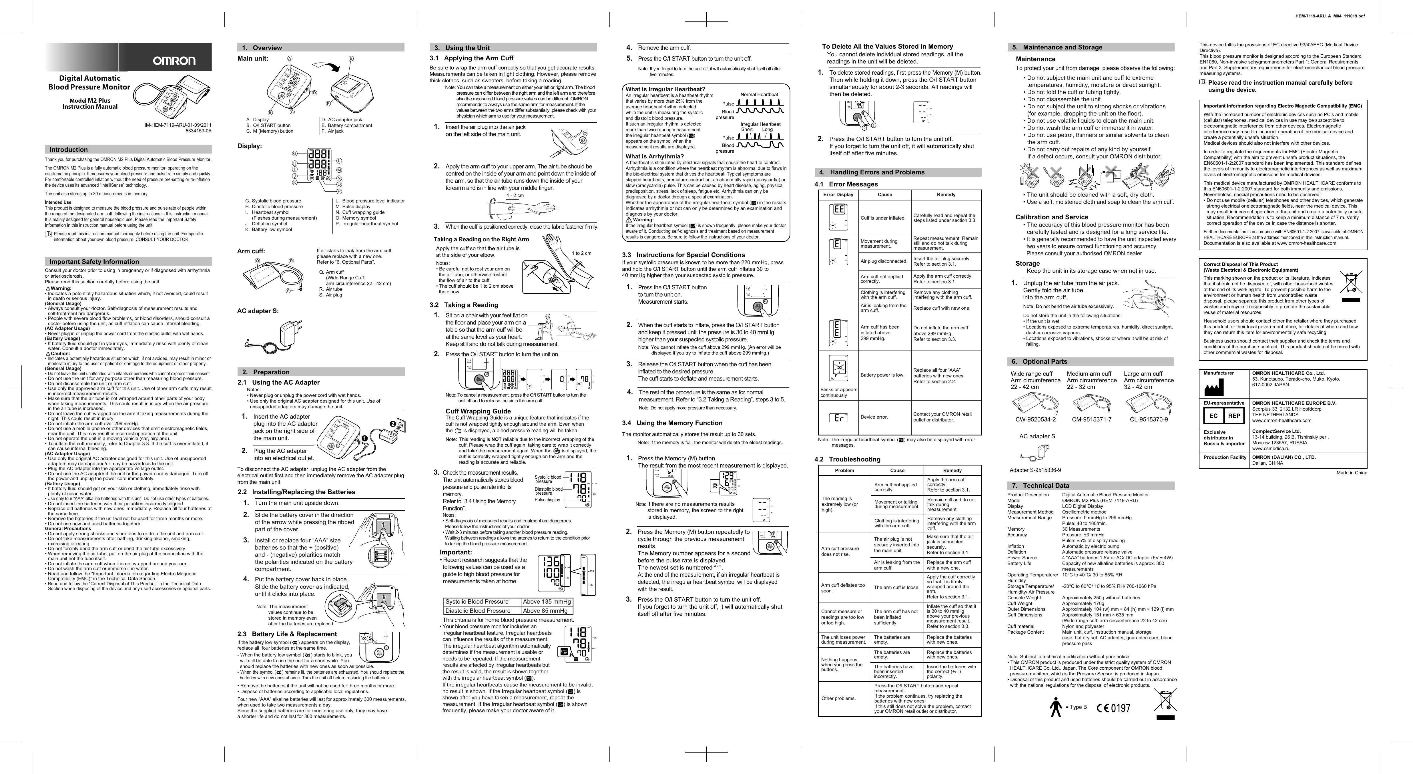 Page 1 of 2 - OMRON M2 Plus