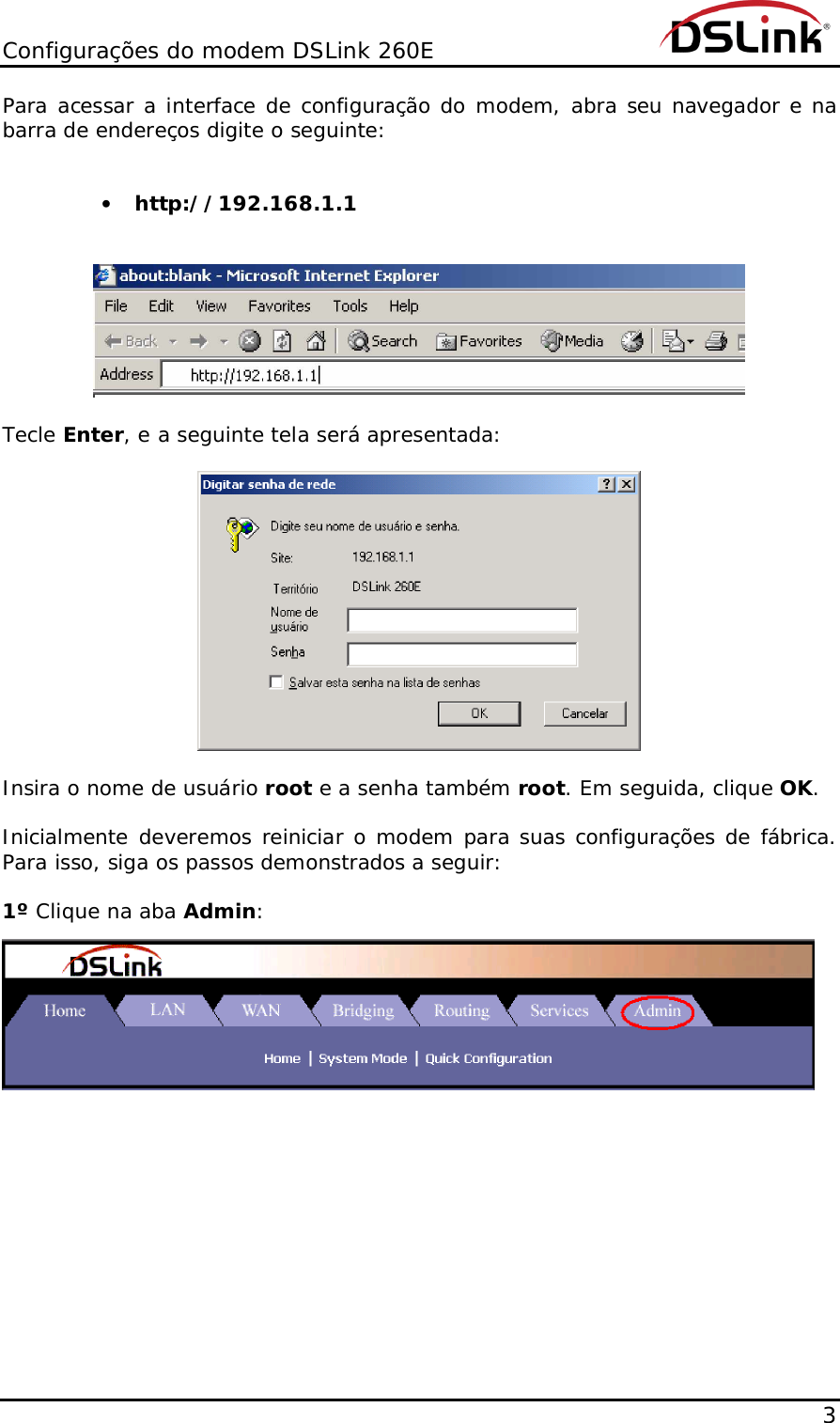 Page 3 of 8 - Opticom-DSLink-260E-antiga-manual