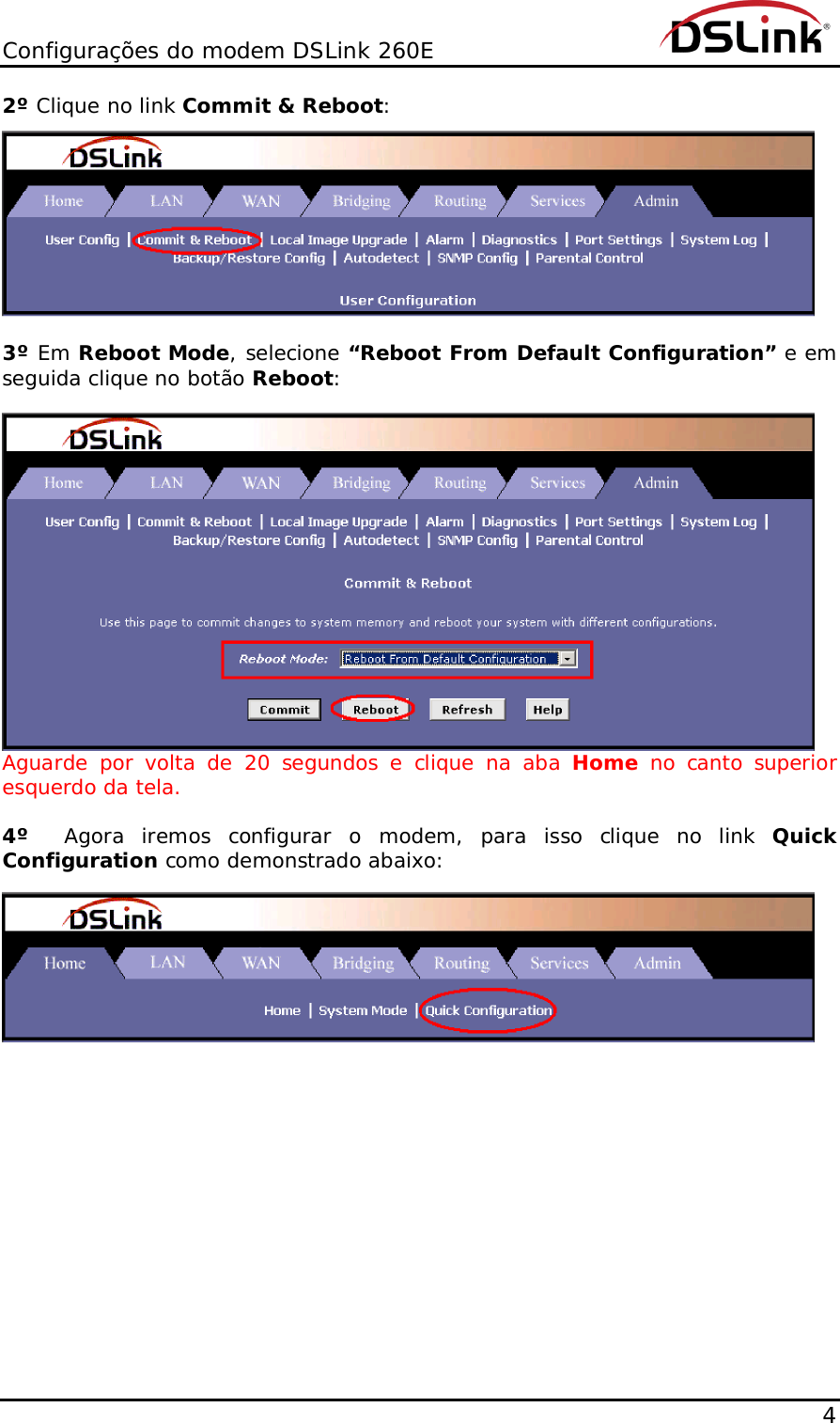 Page 4 of 8 - Opticom-DSLink-260E-antiga-manual