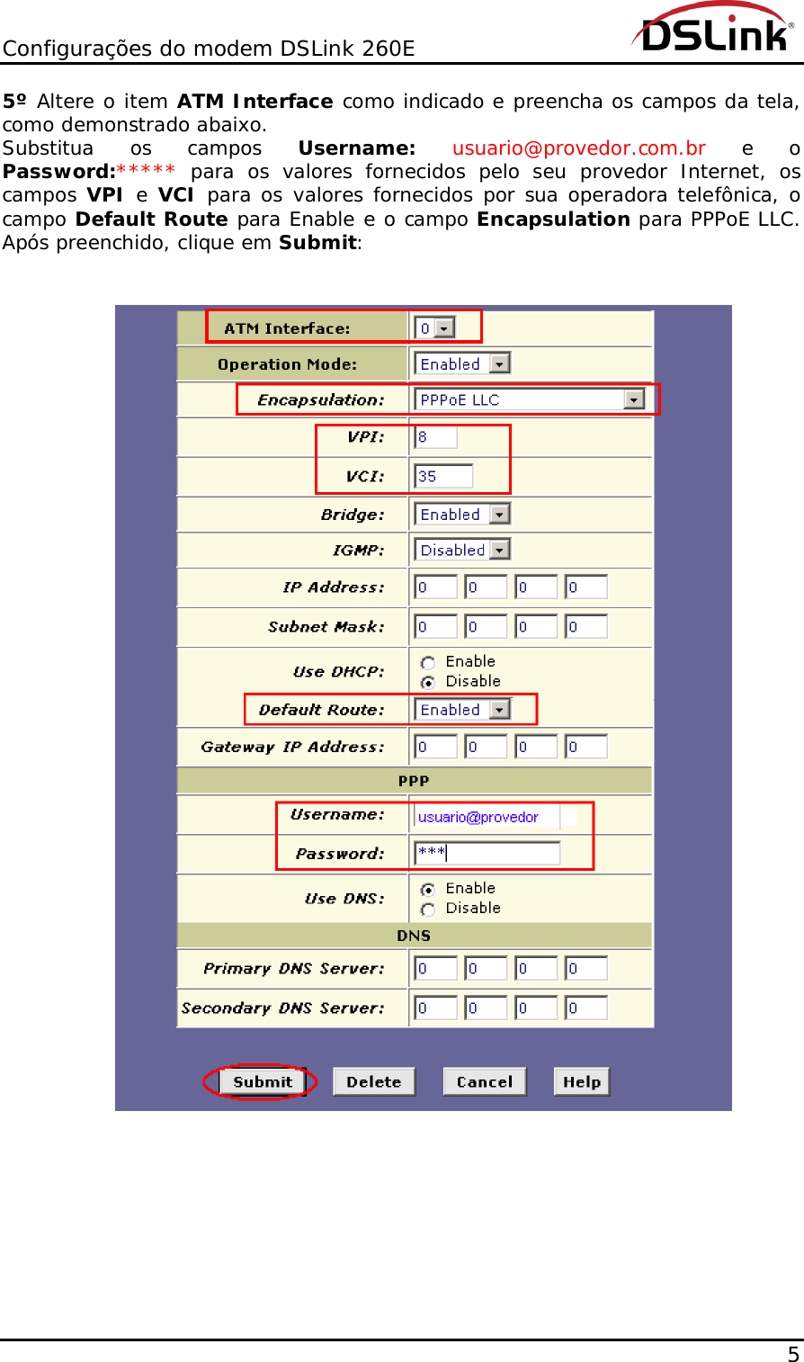 Page 5 of 8 - Opticom-DSLink-260E-antiga-manual