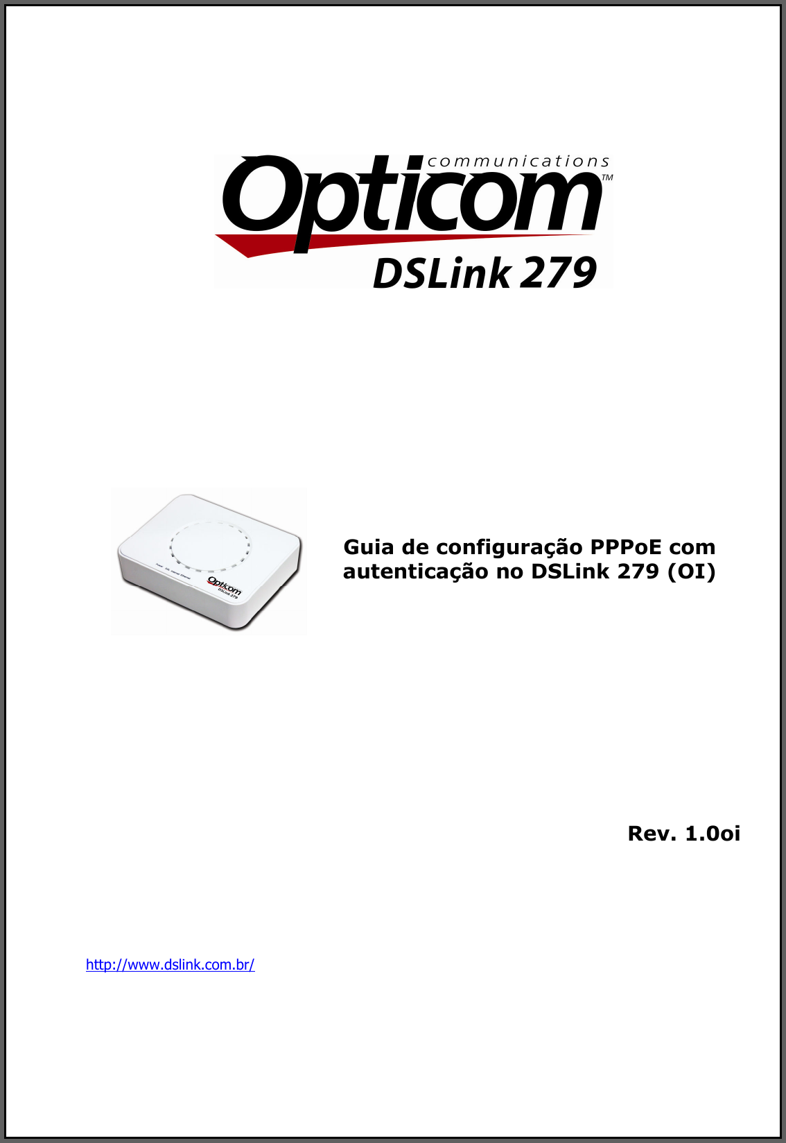 Page 1 of 5 - Guia_de_Configuracao_PPPoE_Rev1_0_OI  Opticom-DSLink-279-manual