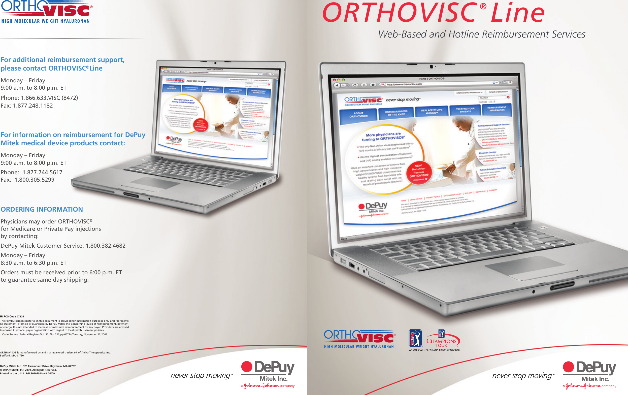 Page 3 of 3 - ORTHOVISC Reimbursement Brochure