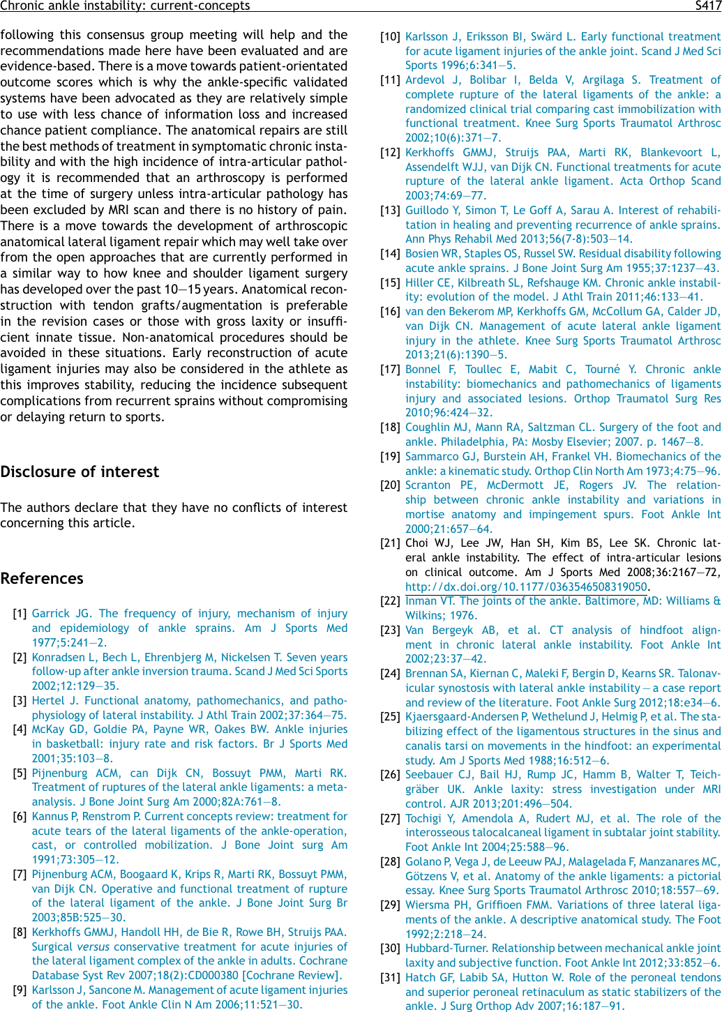 Page 7 of 9 - Consensus In Chronic Ankle Instability  OTSR CAI 20131