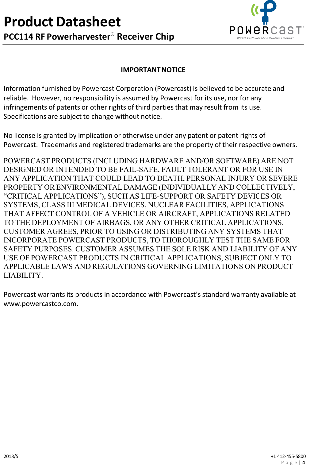 Page 4 of 4 - PCC114 Datasheet V1.0x PCC114-Datasheet-V1.0