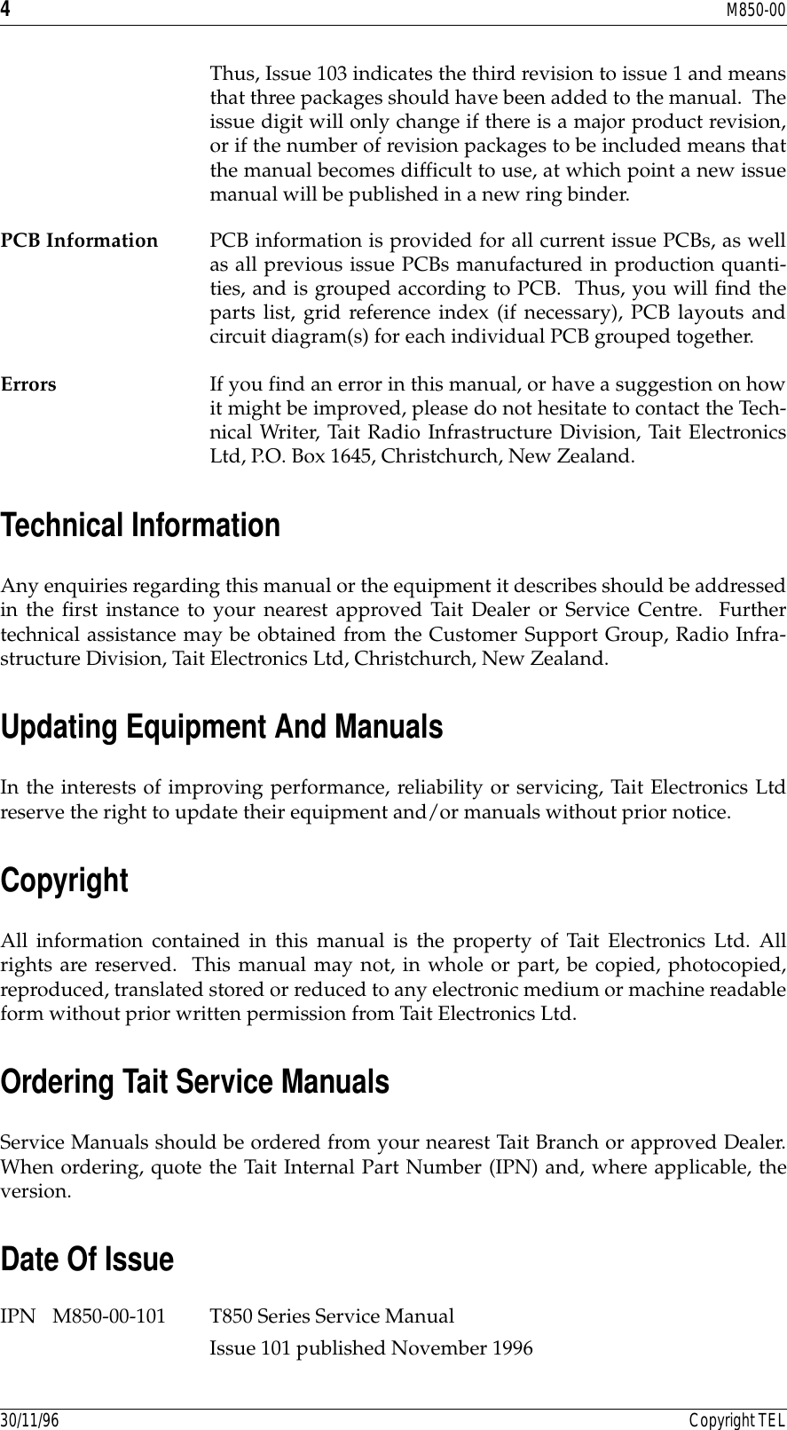 Page 4 of 12 - M850-00-101 T800/T800 SERIES 1 MANUALS/M850-00-101/Pages 1-12 Pages