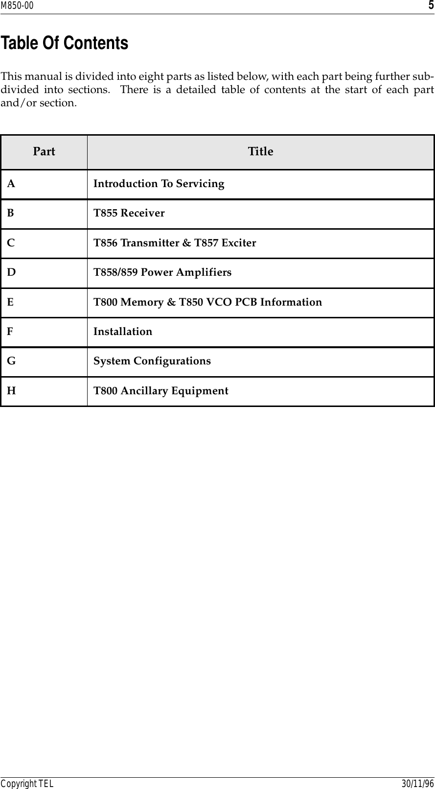 Page 5 of 12 - M850-00-101 T800/T800 SERIES 1 MANUALS/M850-00-101/Pages 1-12 Pages