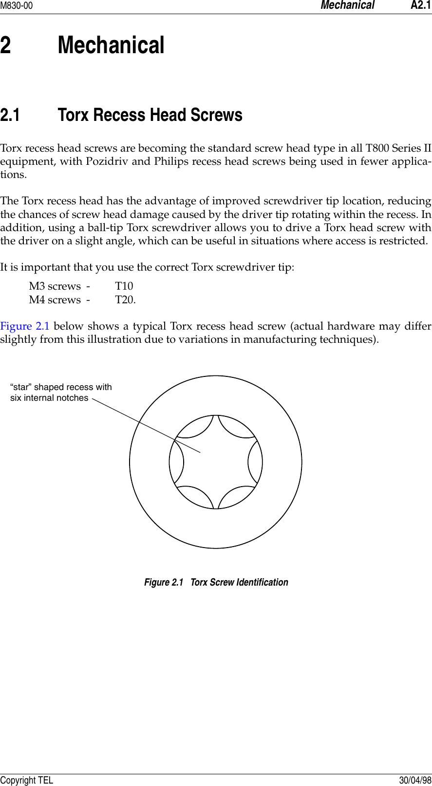 M830 00 202 A4 Pages T800/T800 SERIES 2 MANUALS/M830 202/Pages A2.1 A2.4