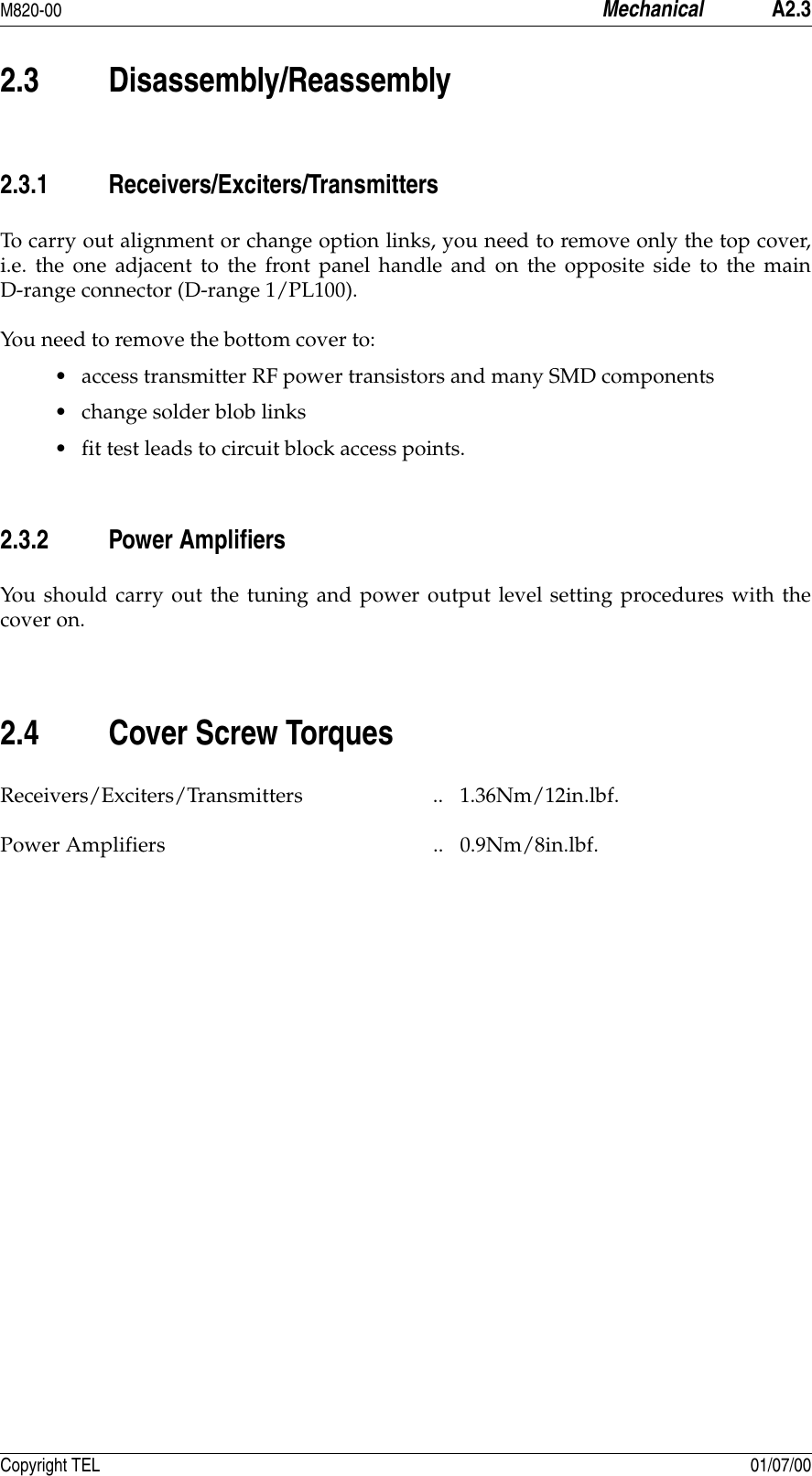 Page 3 of 4 - T800/T800 SERIES 2 MANUALS/M820-00-2A0/Pages A2-1-A2-4 Pages