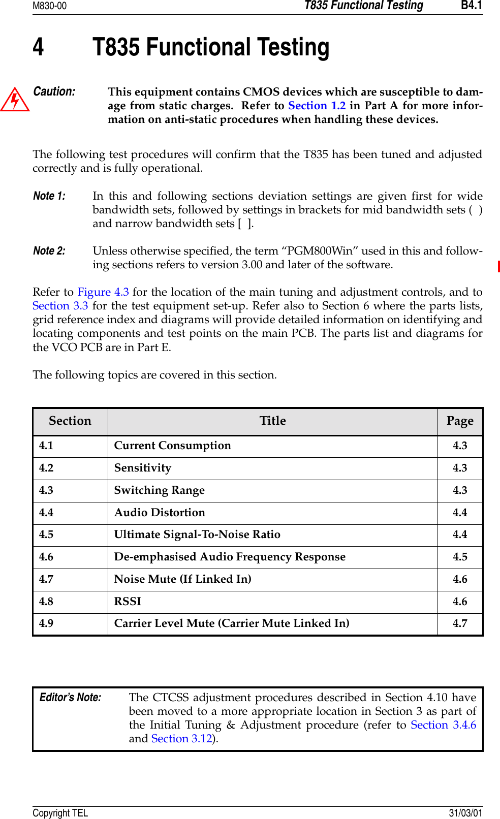 Page 1 of 8 - M830-00-202 A4 Pages T800/T800 SERIES 2 MANUALS/M830-00-202/Pages B4.1-B4.8