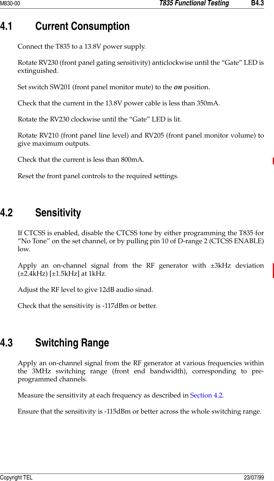 Page 3 of 8 - M830-00-202 A4 Pages T800/T800 SERIES 2 MANUALS/M830-00-202/Pages B4.1-B4.8