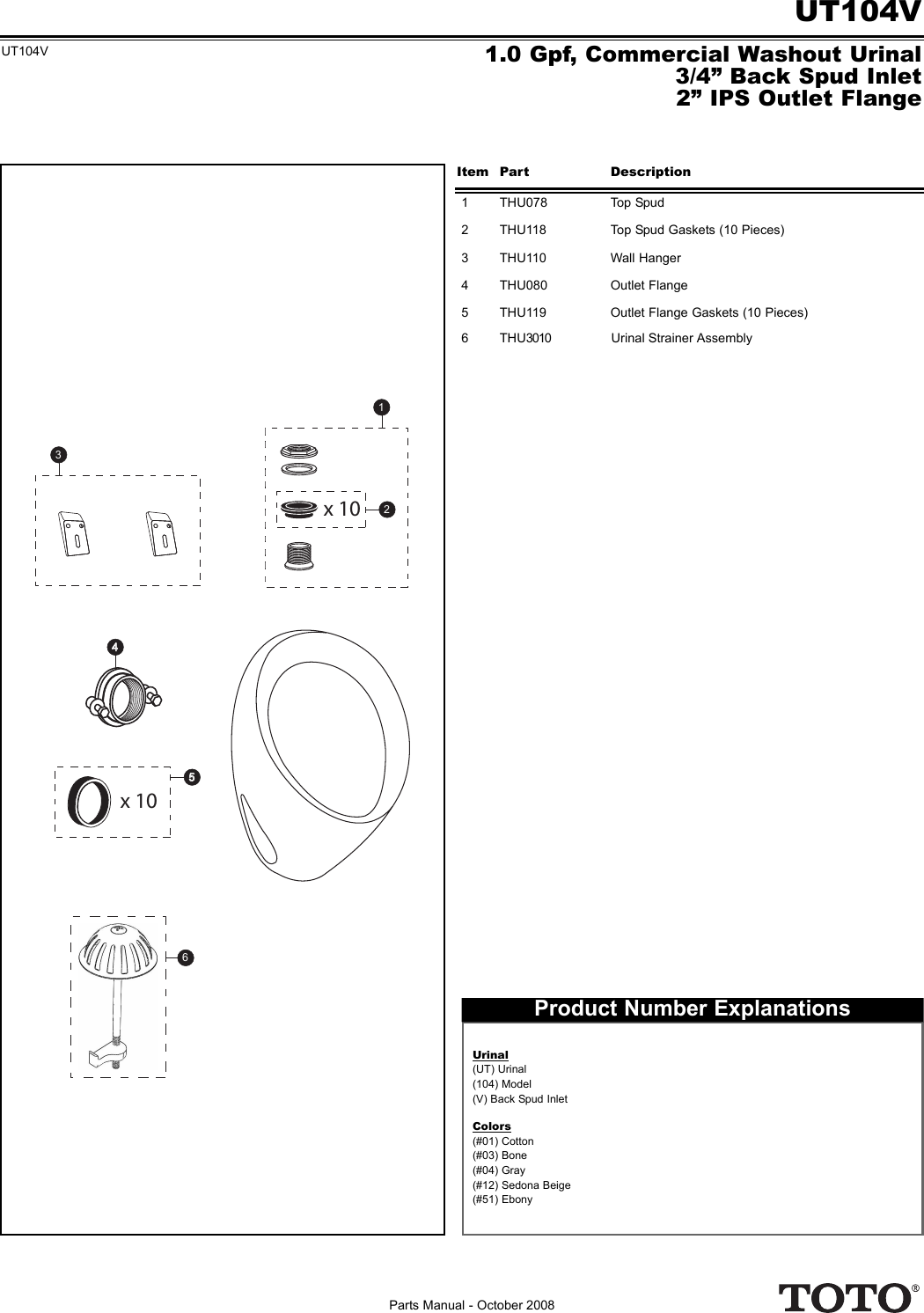 Page 1 of 1 - 2006 Parts Manual.qxp  PD-00181 UT104V