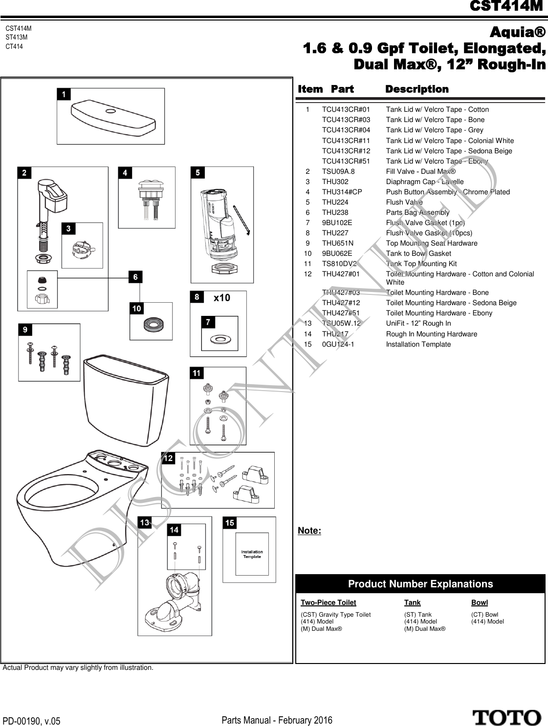 PD 00190 CST414M DISC