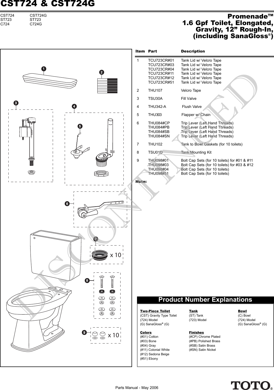 Page 1 of 1 - 2006 Parts Manual.qxp  PD-00234 CST724 CST724G DISC
