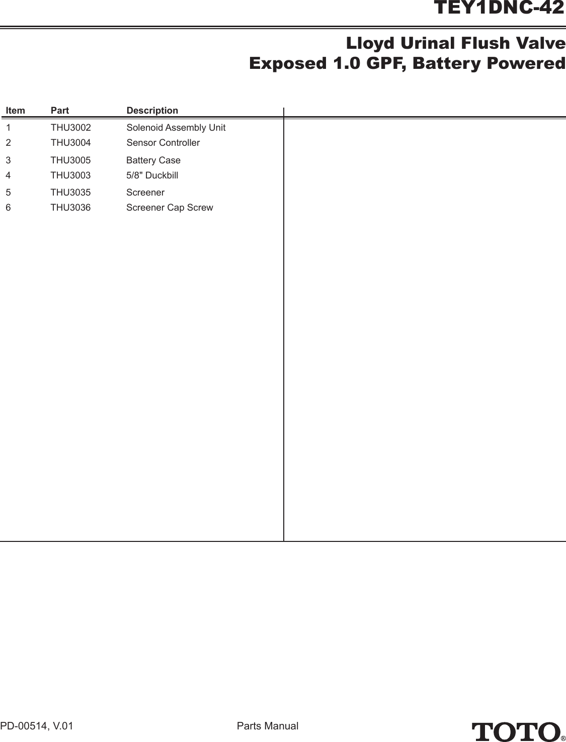 Page 2 of 2 - TEY1DNC-42  PD-00514 DISC