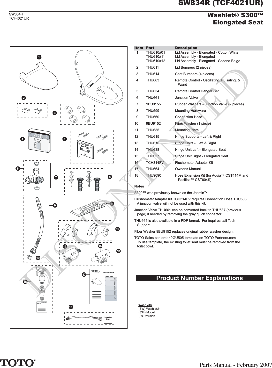 Page 1 of 1 - 2006PartsManual PD-00602 SW834R DISC