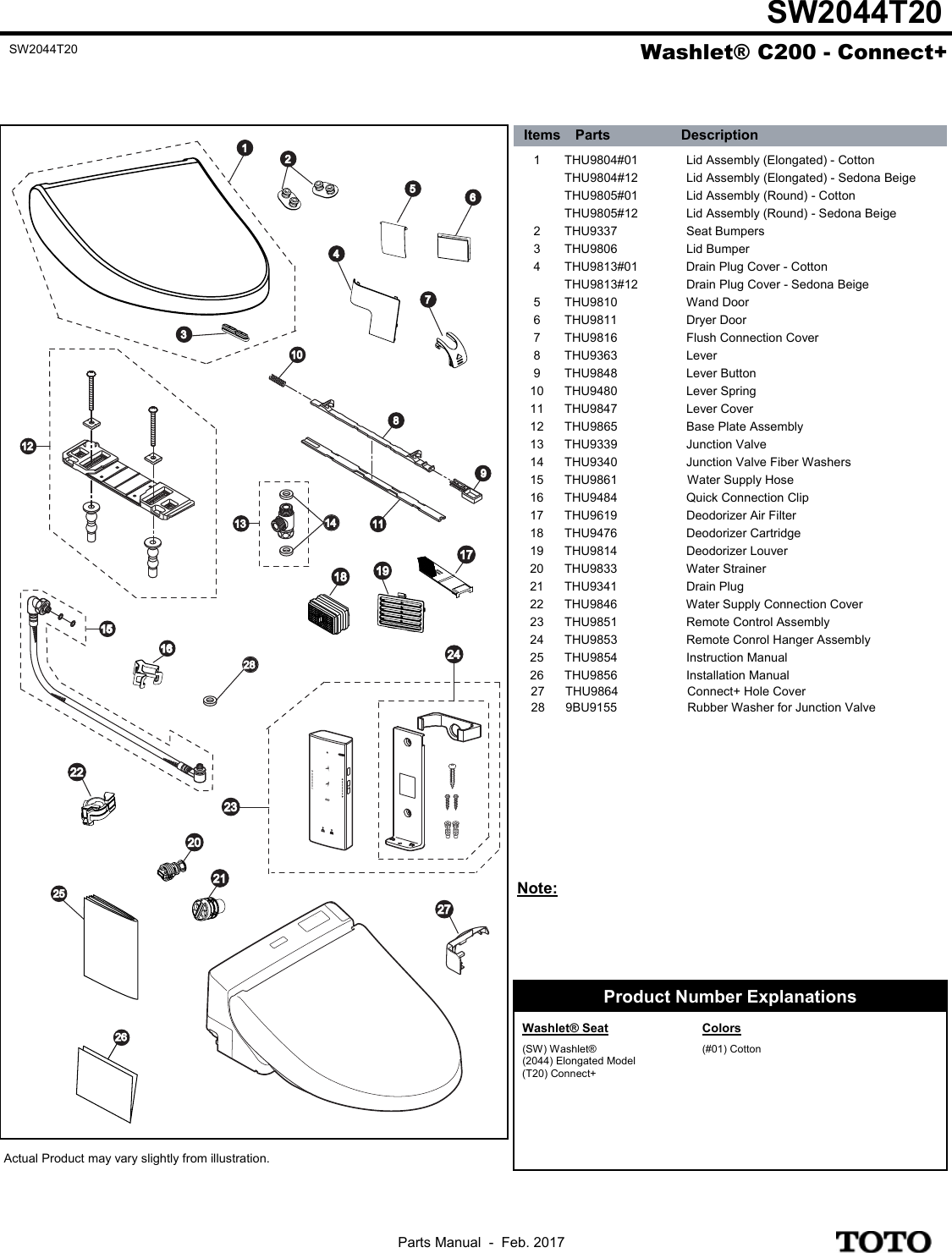Page 1 of 1 - Parts Manual  PD-00917 SW2044T20