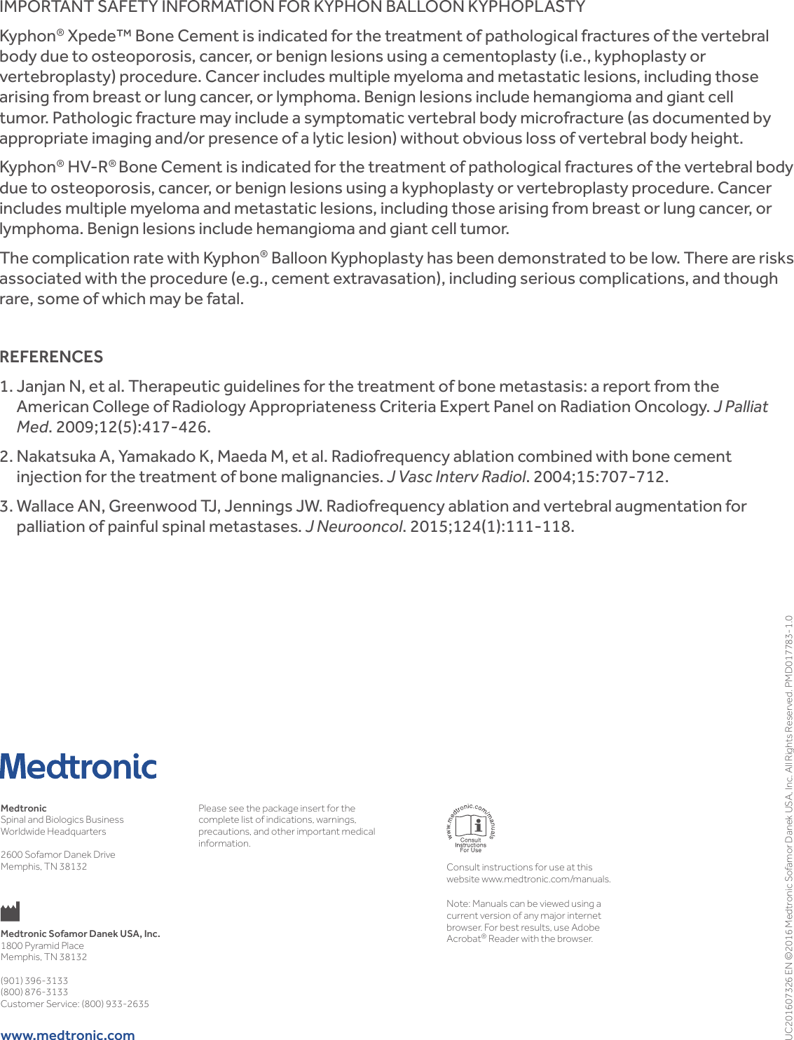 Page 6 of 6 - OsteoCool HCP Brochure  PMD017783-1.0 Pain Osteo Cool Scrollable Format