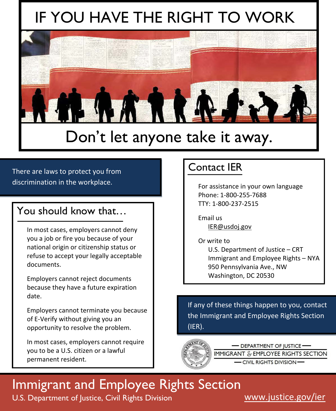 Page 1 of 1 - IER Poster Right To Work Poster.Right English