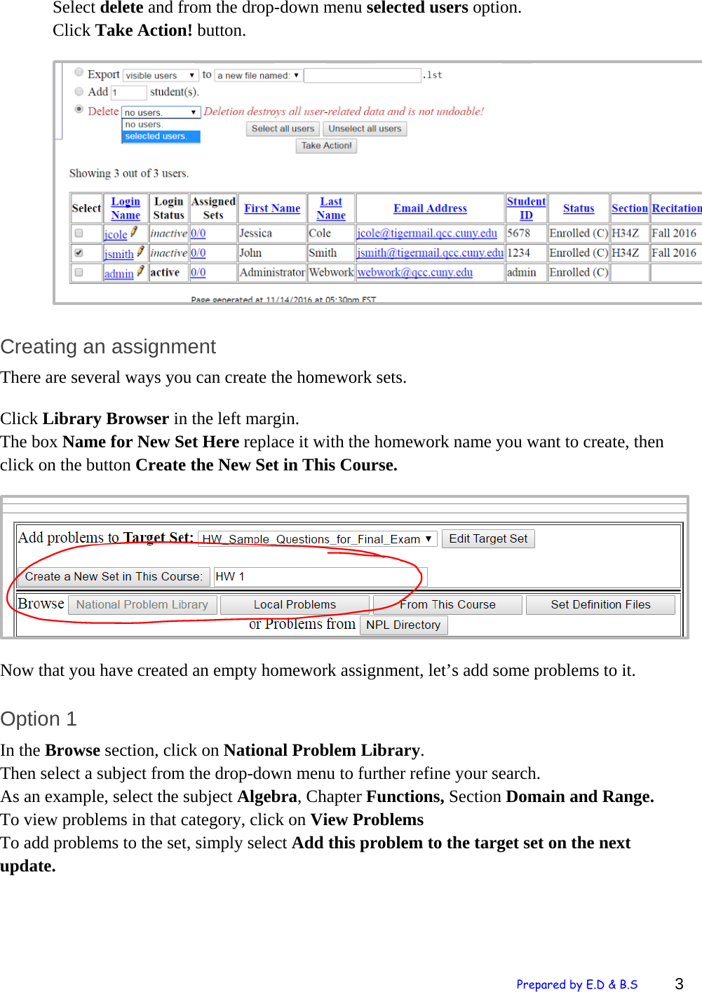 Page 3 of 12 - Getting Started With Webwork QCC Faculty Guide To Using We BWor K