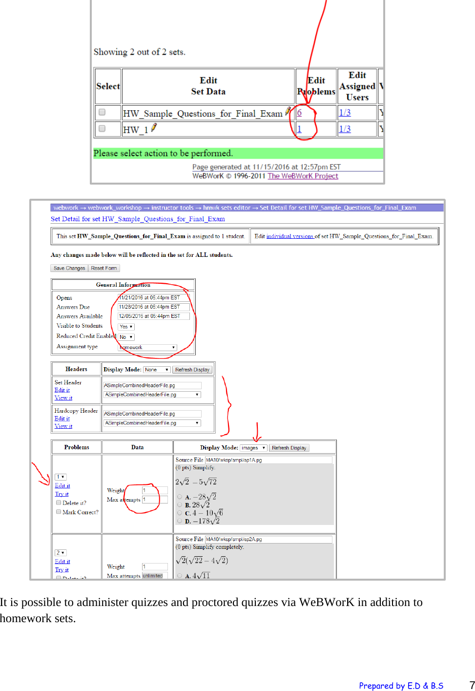 Page 7 of 12 - Getting Started With Webwork QCC Faculty Guide To Using We BWor K