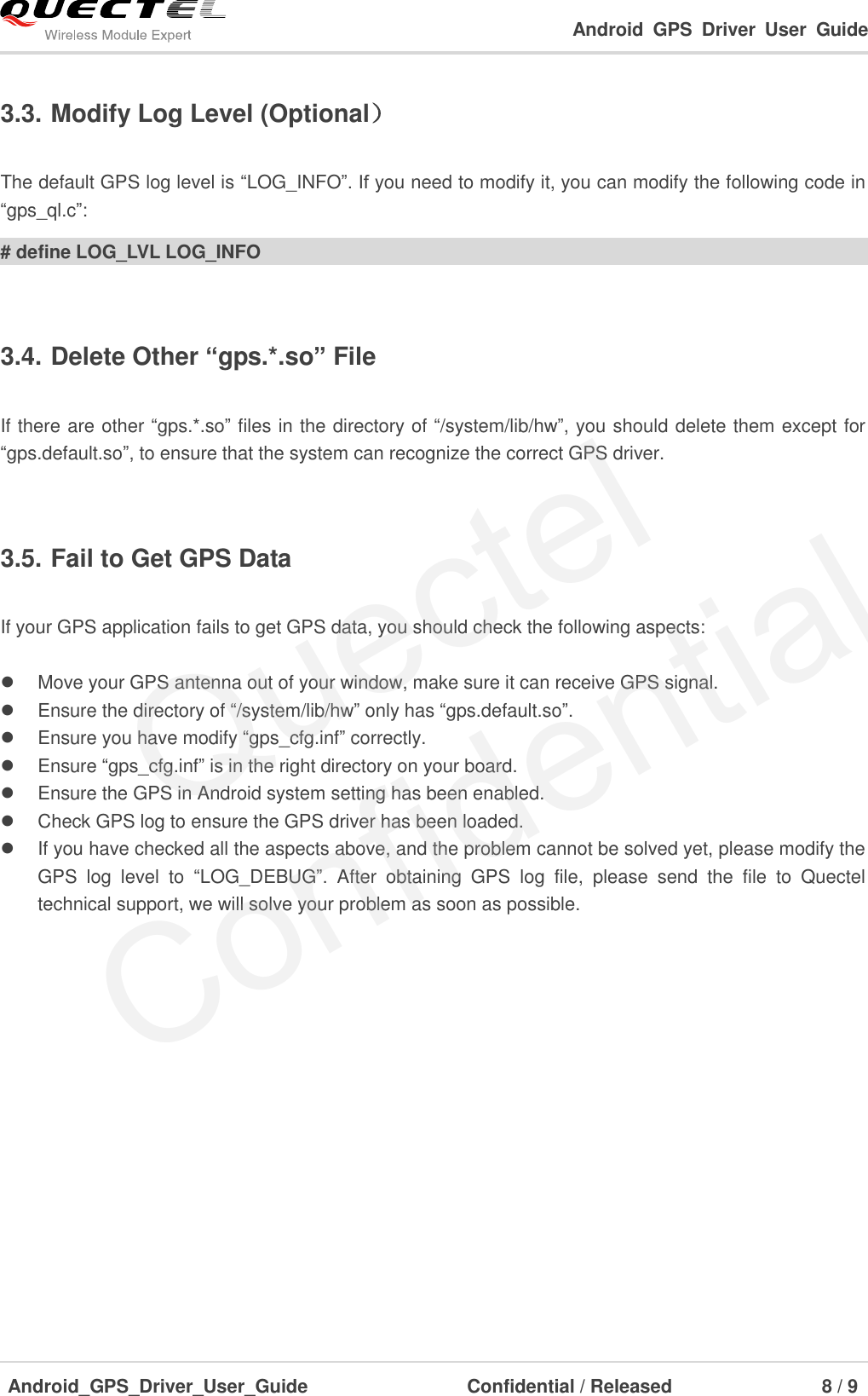 Page 9 of 10 - Quectel Android GPS Driver User Guide V1.1