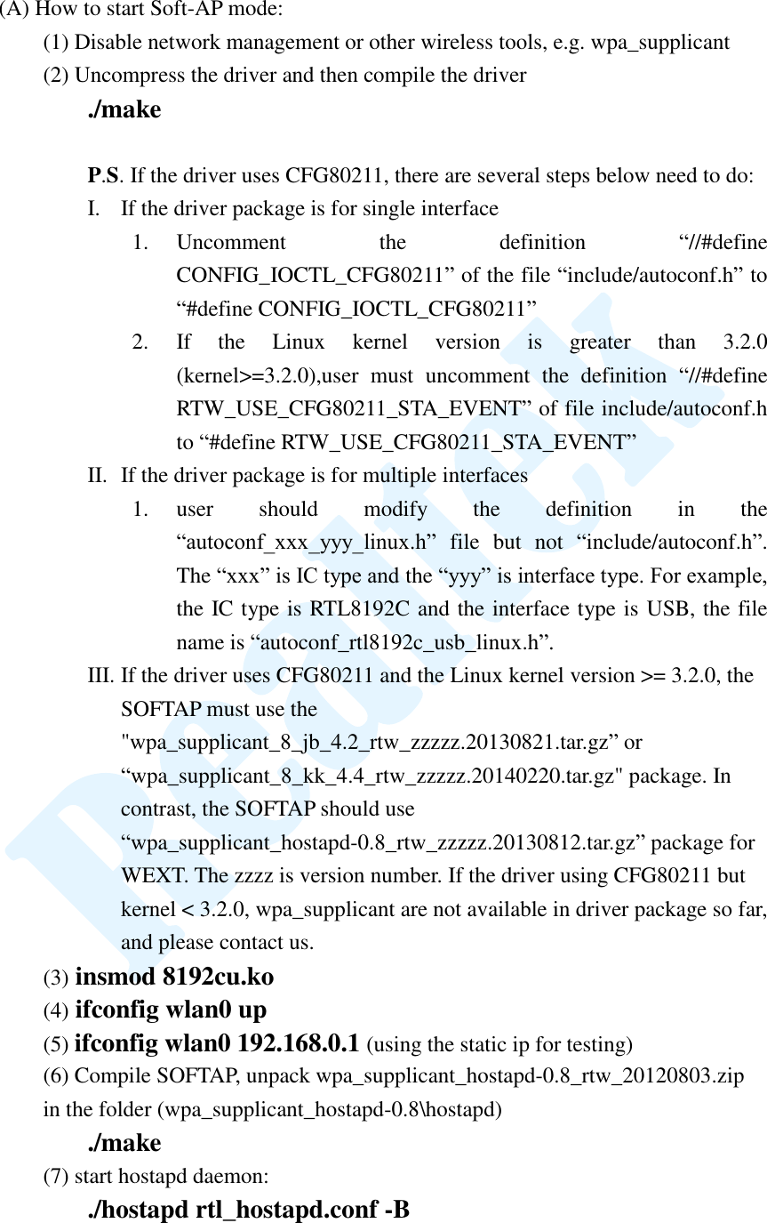 Page 2 of 5 - Quick Start Guide For Starting Soft-AP Mode Soft AP