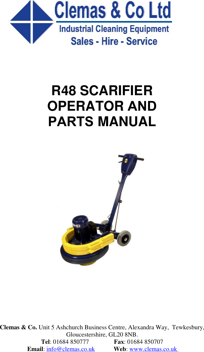 R48 Operator and Parts Manual
