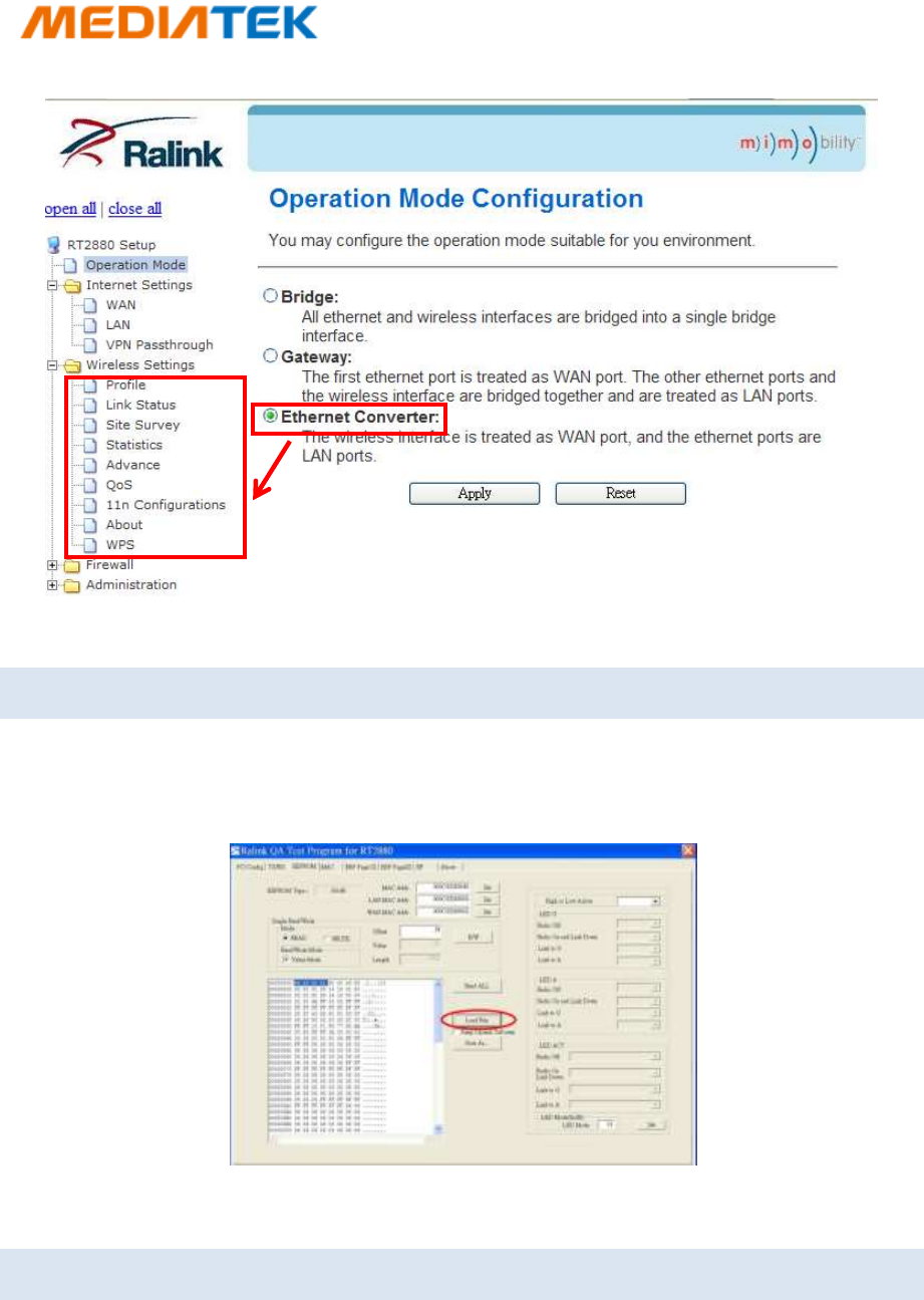 ralink wireless lan card settings