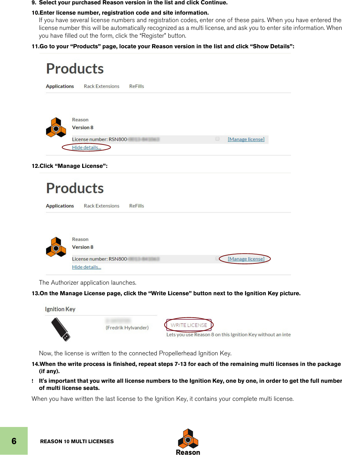 Reason 10 Multi Licenses Manual 10 0 En