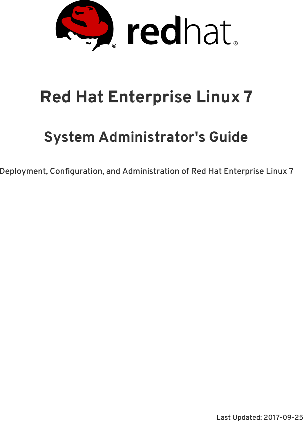 System Administrator's Guide Red Hat Enterprise Linux 7 Administrators ...