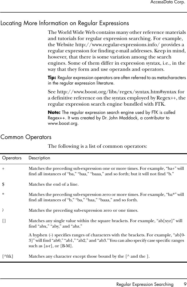 Page 9 of 10 - Web_regexp  Regular-Expressions-Reference-Guide