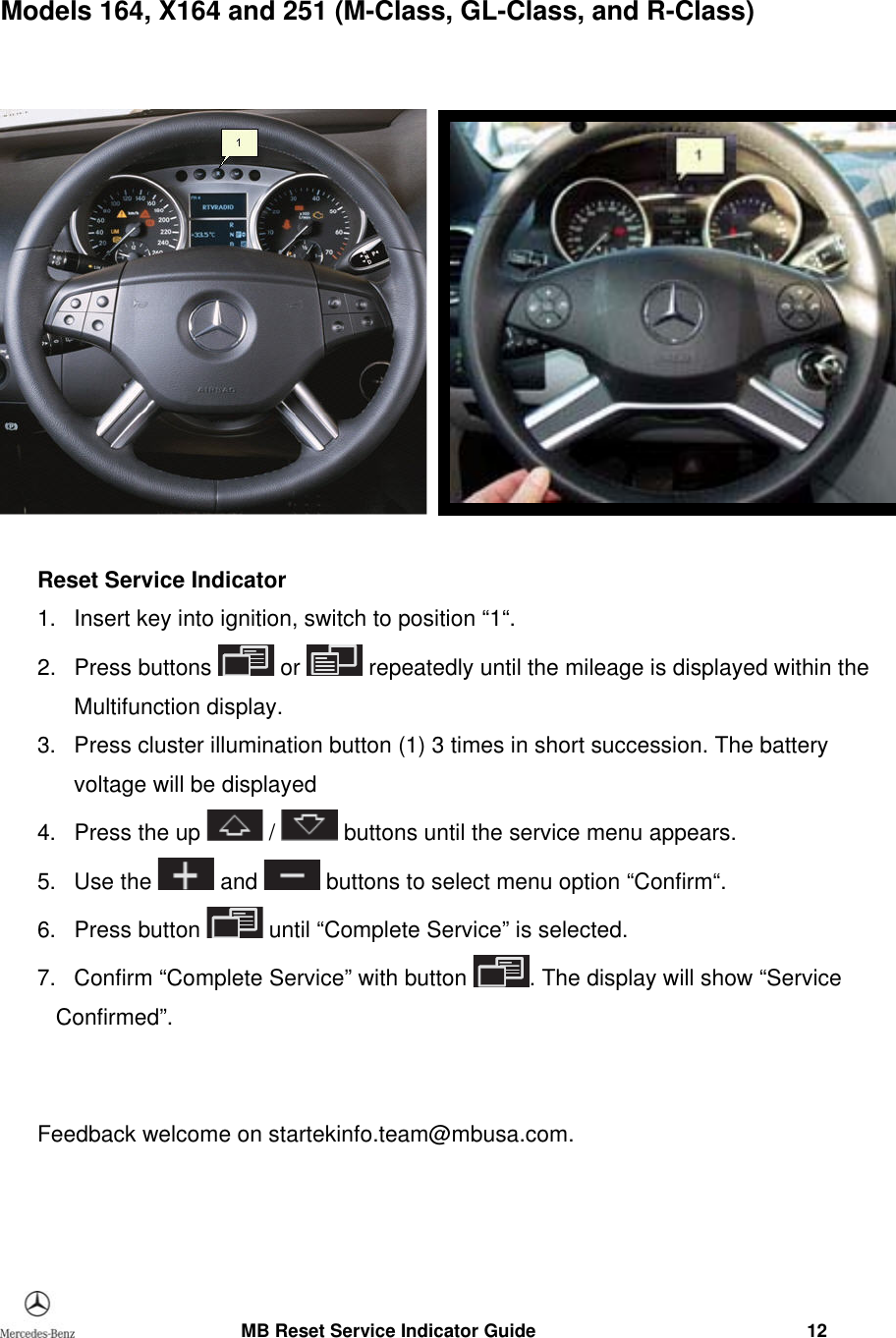 Page 12 of 12 - Reset Service Indicator  - Guide