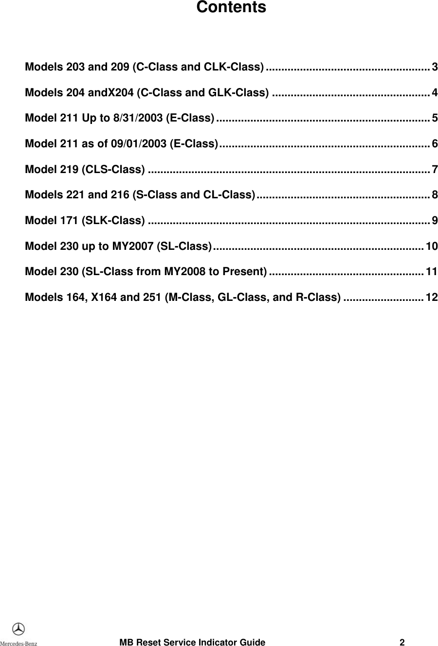 Page 2 of 12 - Reset Service Indicator  - Guide