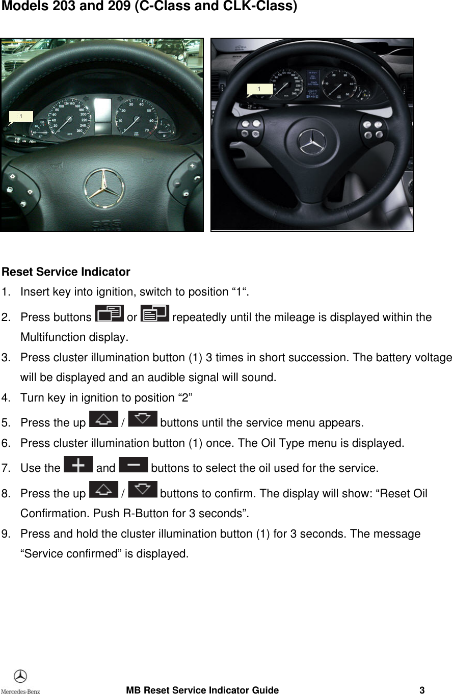 Page 3 of 12 - Reset Service Indicator  - Guide