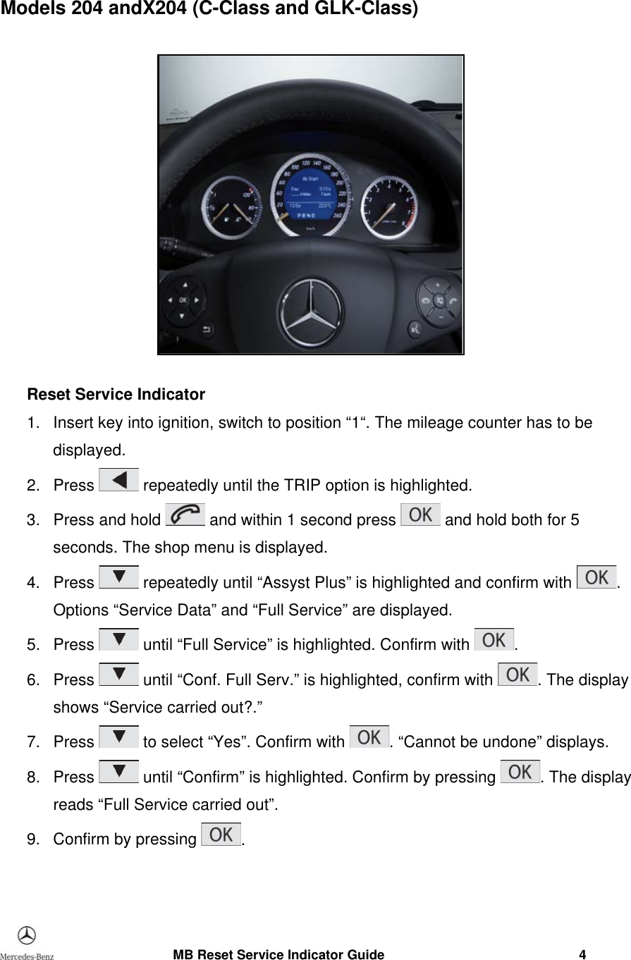 Page 4 of 12 - Reset Service Indicator  - Guide